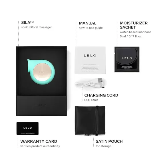 LELO Sila - klitoralni vibrator z zvočnimi valovi - vodoodporen - turkizen