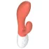 LELO Ina 3 - polnilni vodoodporni vibrator za dvojno stimulacijo - koralna barva