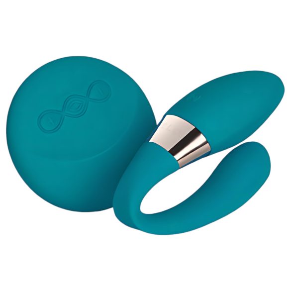 LELO Tiani Duo - silikonski parni vibrator (moder)