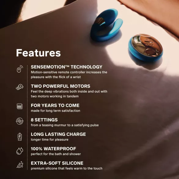 LELO Tiani Duo - vibrator za pare - silikon - modra