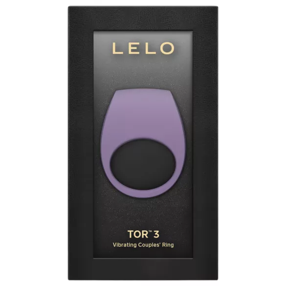 LELO Tor 3 - aplikacijsko vodeni vibracijski obroček za penis za moške (vijoličen)
