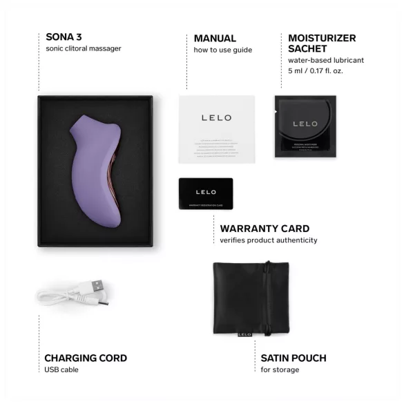 LELO Sona 3 - stimulator klitorisa z valovi - vijolična