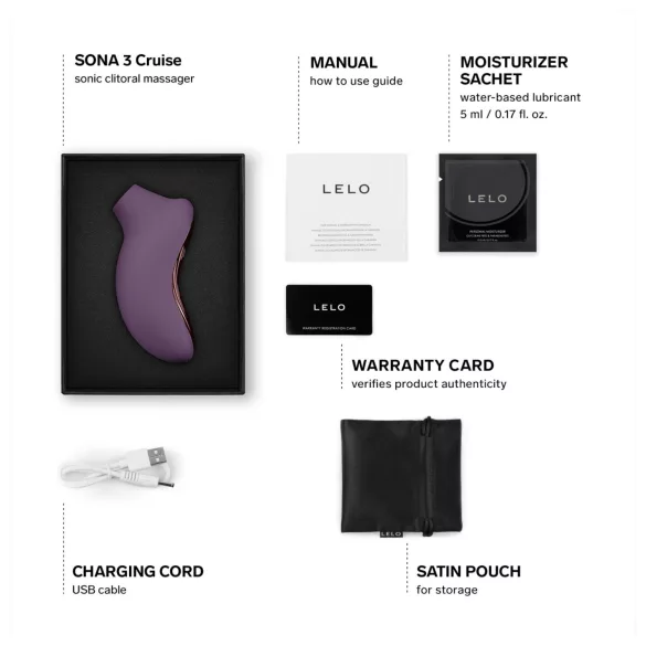 LELO Sona 3 Cruise - stimulator za klitoris z valovi - vijolična
