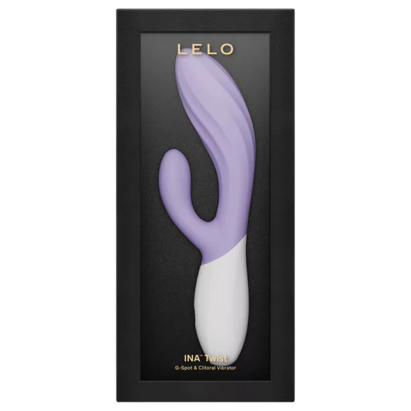 LELO INA Twist - vibrator za točko G z ročico za stimulacijo klitorisa, upravljan prek aplikacije (vijoličen)
