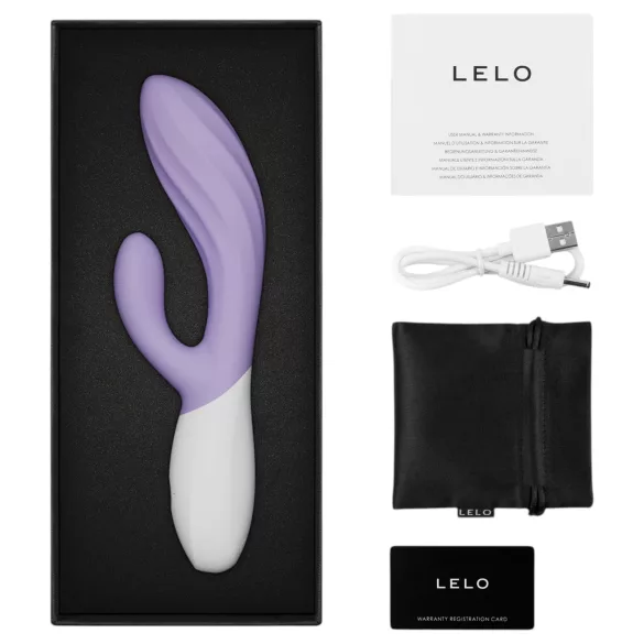 LELO INA Twist - vibrator za točko G z ročico za stimulacijo klitorisa, upravljan prek aplikacije (vijoličen)