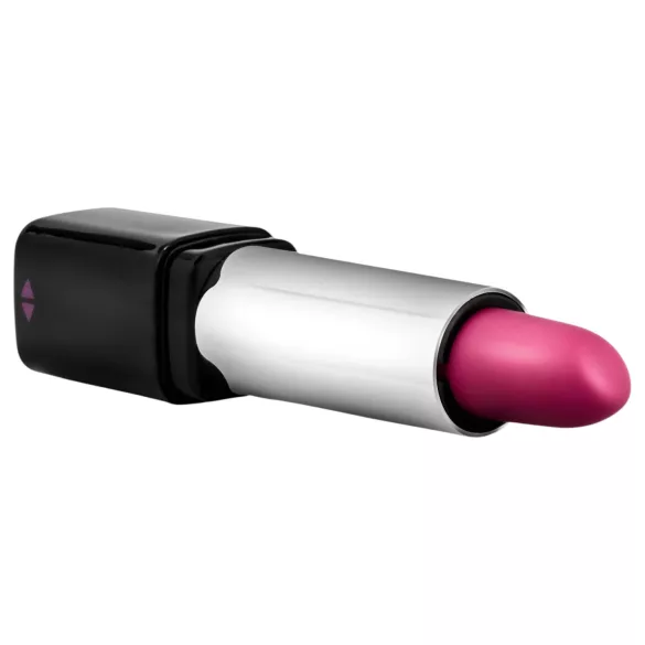 Blush - vibrator v obliki šminke - vodoodporen - črna-roza