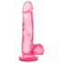 B Yours Sweet N Hard 4 - dildo s testisi - 18 cm - roza