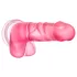 B Yours Sweet N Hard 4 - dildo s testisi - 18 cm - roza
