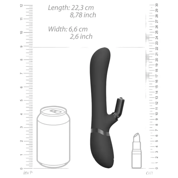 Vive Chou - vibrator za klitoris z ročajem 4v1 - črna