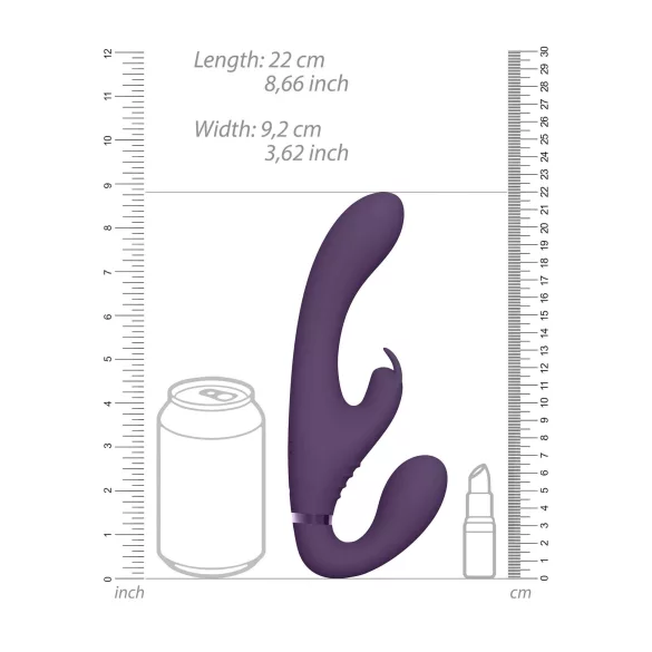 Vive Suki - strap-on vibrator brez pasu - vijoličen