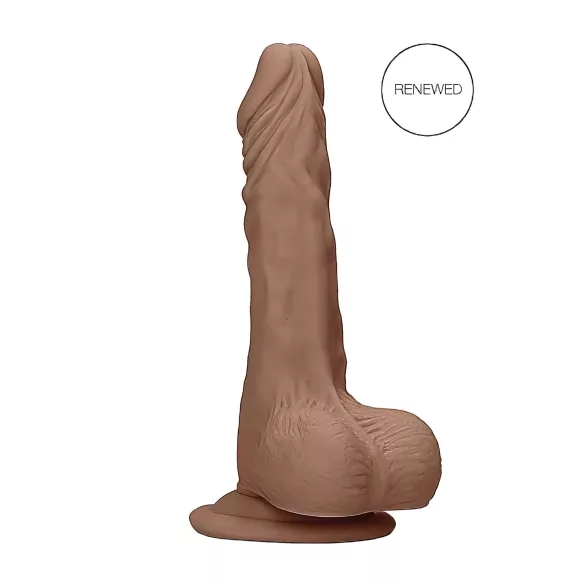 RealRock - dildo z modom - realističen, z modo - 17 cm - temno naravna barva