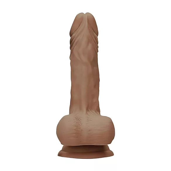 RealRock - dildo z modom - realističen, z modo - 17 cm - temno naravna barva