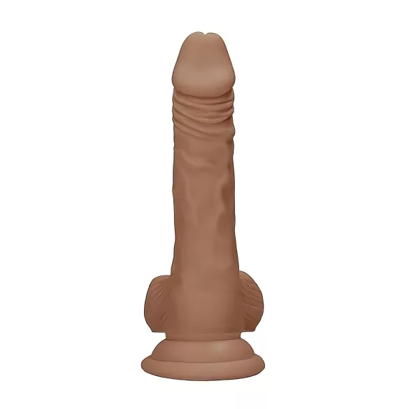 RealRock - dildo z modom - realističen, z modo - 17 cm - temno naravna barva