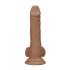 RealRock - dildo z modom - realističen, z modo - 17 cm - temno naravna barva