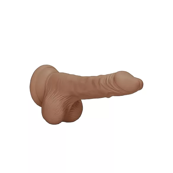 RealRock - dildo z modom - realističen, z modo - 17 cm - temno naravna barva