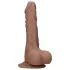 RealRock - dildo z modom - realističen, z modo - 17 cm - temno naravna barva