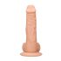 RealRock - dildo z modami - realistični videz - 20 cm - naravna barva
