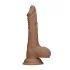 RealRock - dildo z modom - realističen videz - temno natur, 25 cm