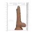 RealRock - dildo z modom - realističen videz - temno natur, 25 cm