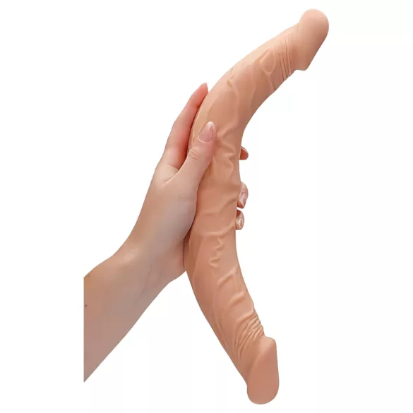 RealRock - dvojni dildo - 36 cm - naravna barva