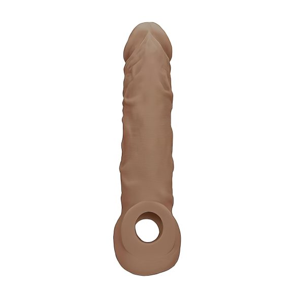 RealRock - podaljšek za penis - 21 cm - temno naravno