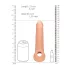 RealRock - podaljšek za penis - 21,5 cm - naravna barva