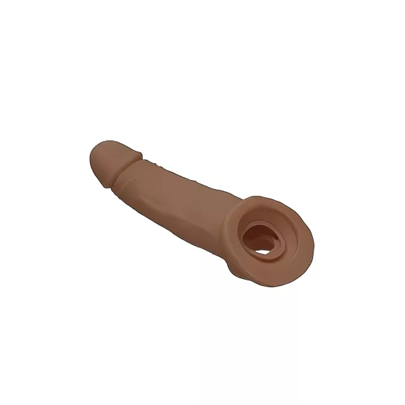 RealRock - penis rokav - 21,5 cm - temno naravna barva