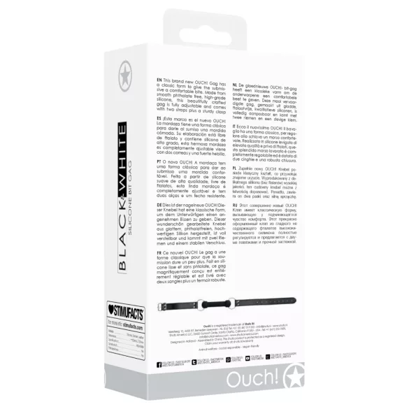 Ouch! - pasji kost oblikovan gag - črna