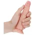 RealRock - realistični dildo - tanek - 15,5 cm - naravna barva
