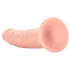 RealRock - realistični dildo - tanek - 15,5 cm - naravna barva
