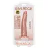 RealRock - realistični dildo - tanek - 15,5 cm - naravna barva