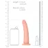 RealRock - realistični dildo - tanek - 15,5 cm - naravna barva