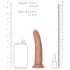 RealRock - realistični dildo 15,5 cm - temna naravna barva