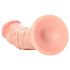 RealRock - realistični dildo z vakuumskim podstavkom - 15,5 cm - naraven