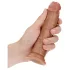 RealRock - realistični dildo - 15,5 cm - temna koža