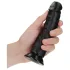 RealRock - realistični dildo s priseskom - 15,5 cm - črn