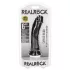 RealRock - realistični dildo s priseskom - 15,5 cm - črn
