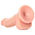 RealRock - realistični dildo s priseskom - 15,5 cm - natur
