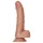 RealRock - dildo s priseskom in modom - 15,5 cm - temna koža