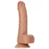 RealRock - dildo s priseskom in modom - 15,5 cm - temna koža