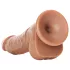 RealRock - dildo s priseskom in modom - 15,5 cm - temna koža