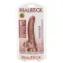 RealRock - dildo s priseskom in modom - 15,5 cm - temna koža