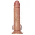 RealRock - dildo s priseskom in modom - 15,5 cm - temna koža