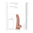 RealRock - dildo s priseskom in modom - 15,5 cm - temna koža