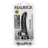 RealRock - realistično dildo s priseskom - 15,5 cm (črna)