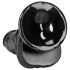 RealRock - realistično dildo s priseskom - 15,5 cm (črna)