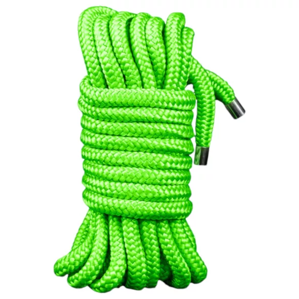 Ouch! - svetleča bondage vrv - 10 m - zelena