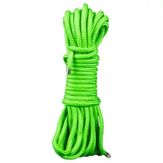 Ouch! - svetleča bondage vrv - 5 m - zelena