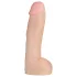 Doc Johnson Vac-U-Lock Hung 12 - realistični dildo s testisi - kožna barva