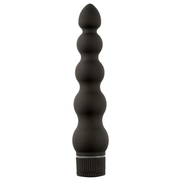 Black Magic 7 - analni vibrator z 5 kroglicami - črn, trd